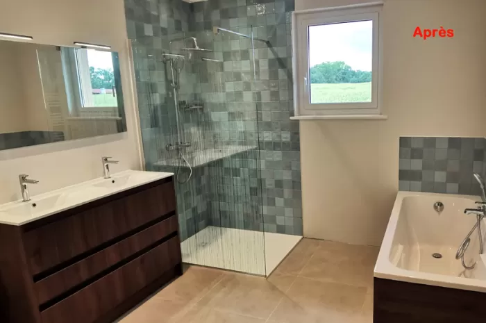 Rénovation d'une salle de bain, Montbrison, Marchand SAS